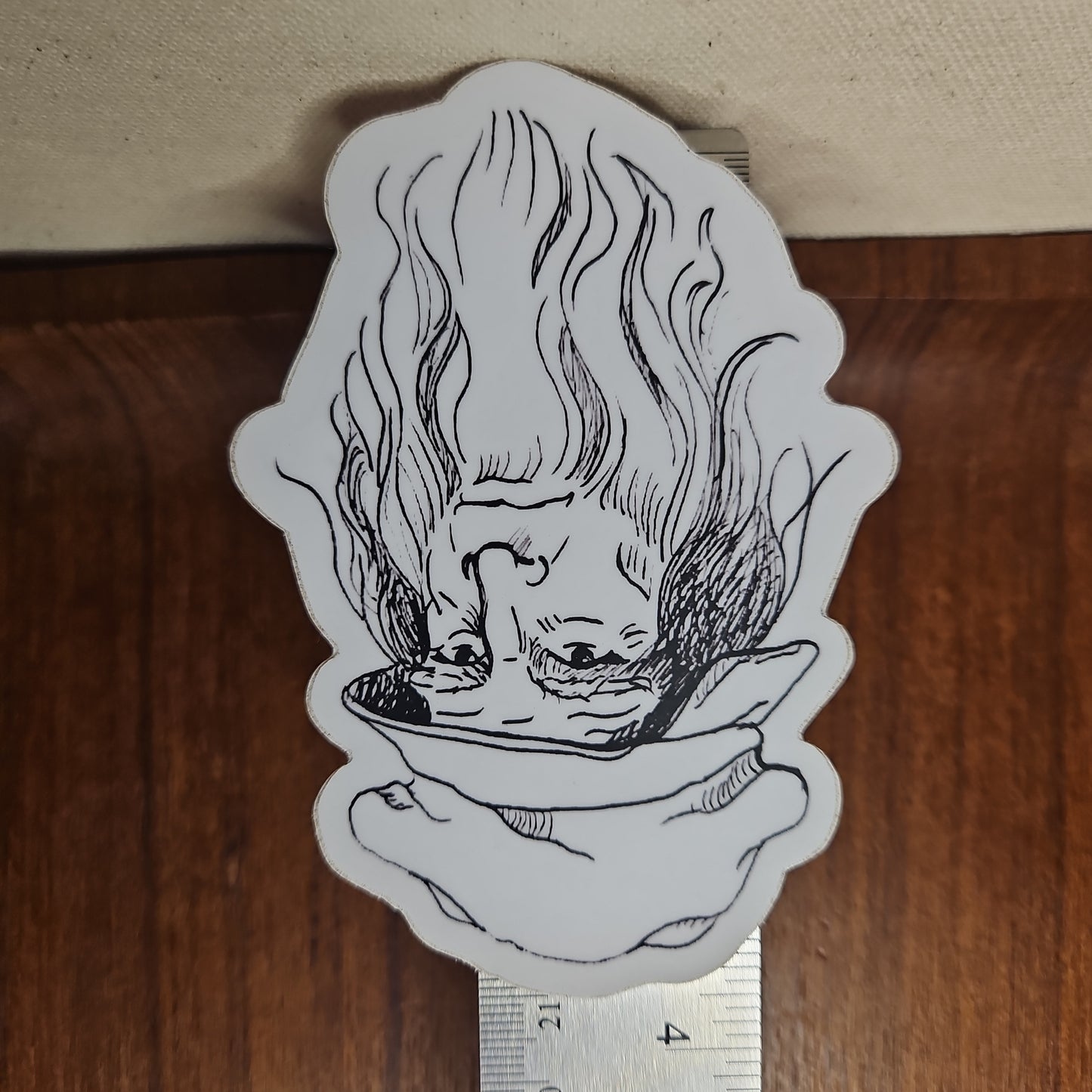 Leonardo da Vinci illustrated vinyl sticker