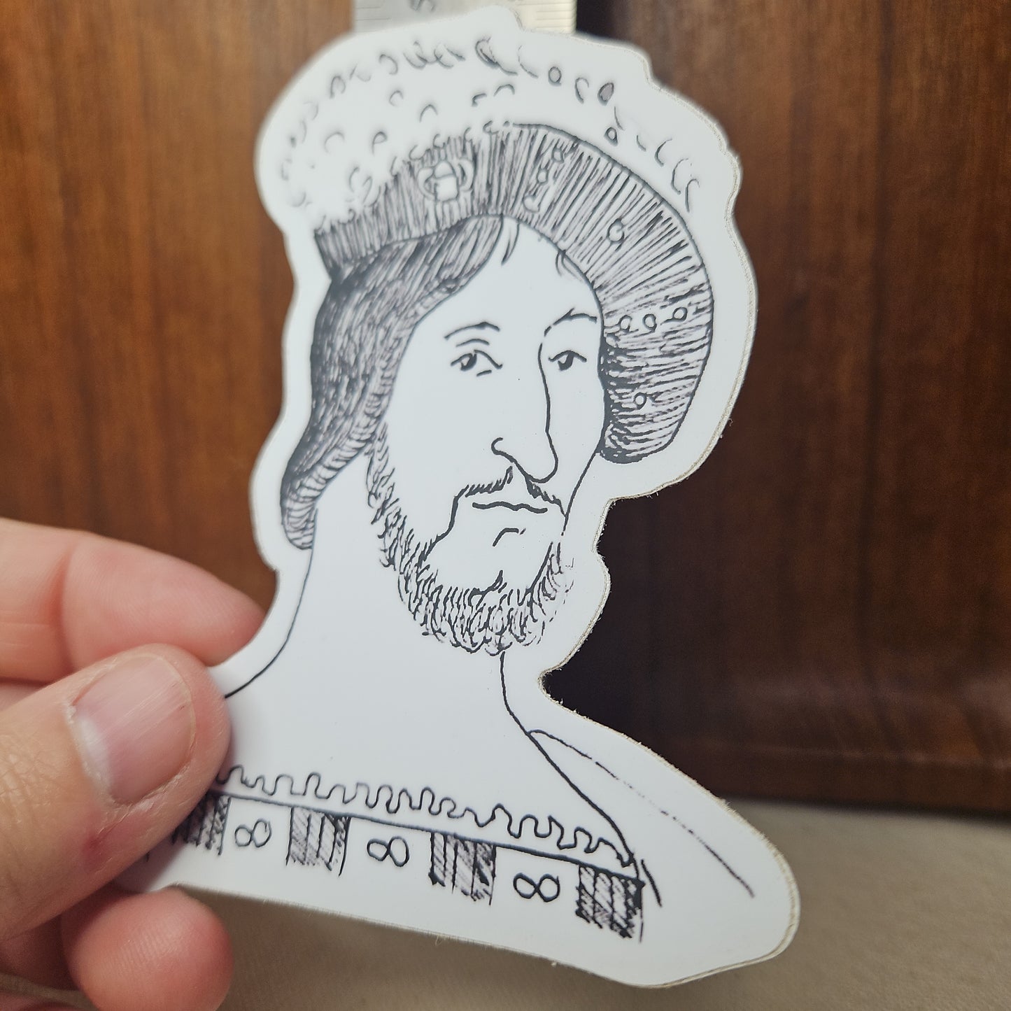 King Francis I illustrated vinyl sticker