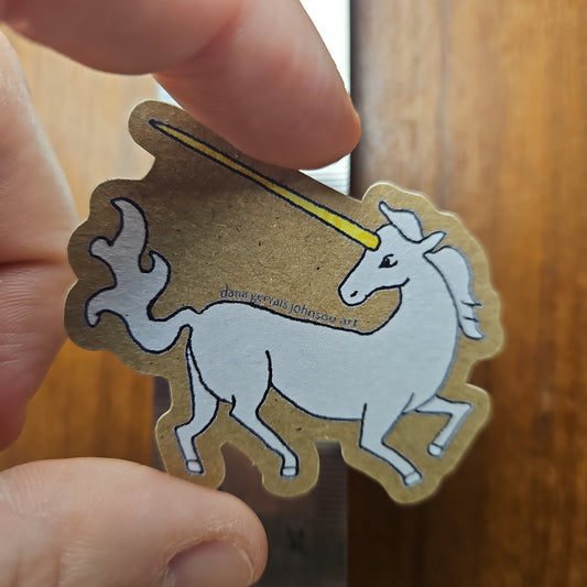 Illustrated unicorn sticker